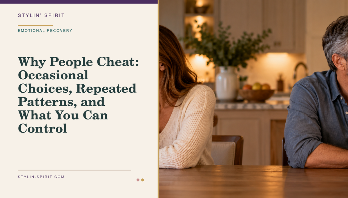 Stylin’ Spirit hero image for Why People Cheat: Occasional Choices, Repeated Patterns, and What You Can Control.