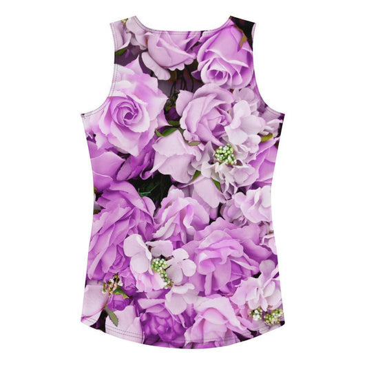 Sublimation Cut & Sew Tank Top - Lavender Flowers - Stylin Spirit