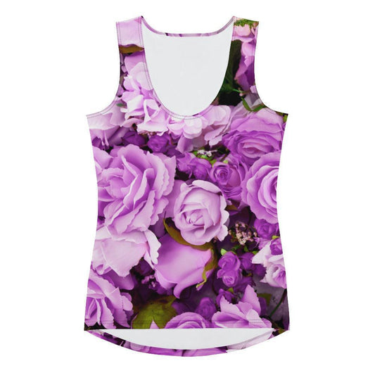 Sublimation Cut & Sew Tank Top - Lavender Flowers - Stylin Spirit