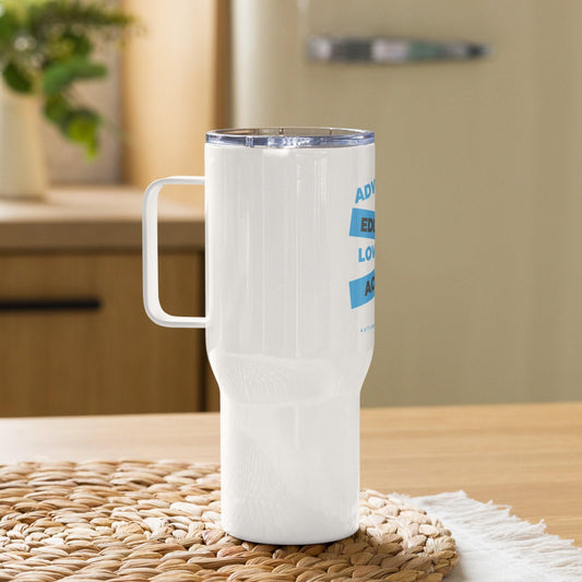 Travel mug with a handle - Autism Awareness - Stylin Spirit