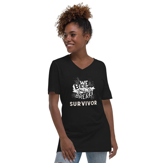 Unisex Short Sleeve V-Neck T-Shirt - Survivor - Stylin Spirit