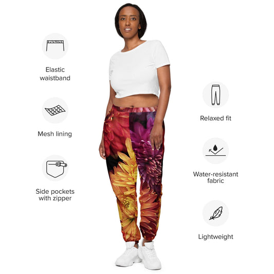 Unisex track pants - Falll Flowers - Stylin Spirit