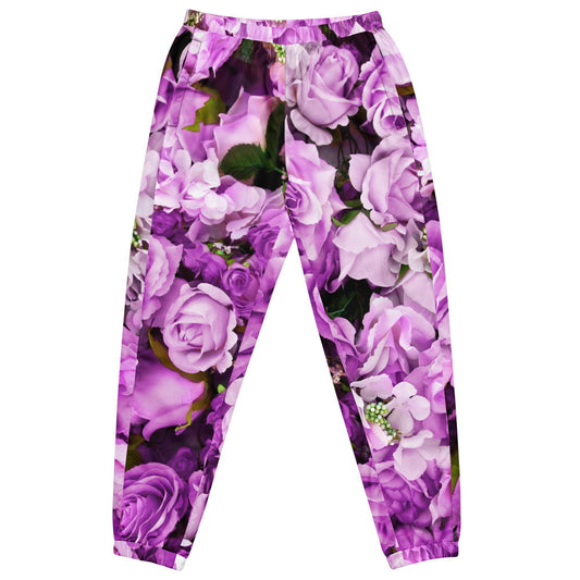 Unisex track pants - Lavender Flowers - Stylin Spirit