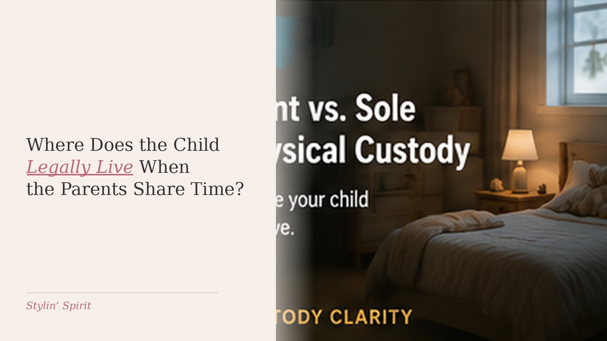Warm home interior, representing the different legal and administrative meanings of where a child lives when parents share parenting time.