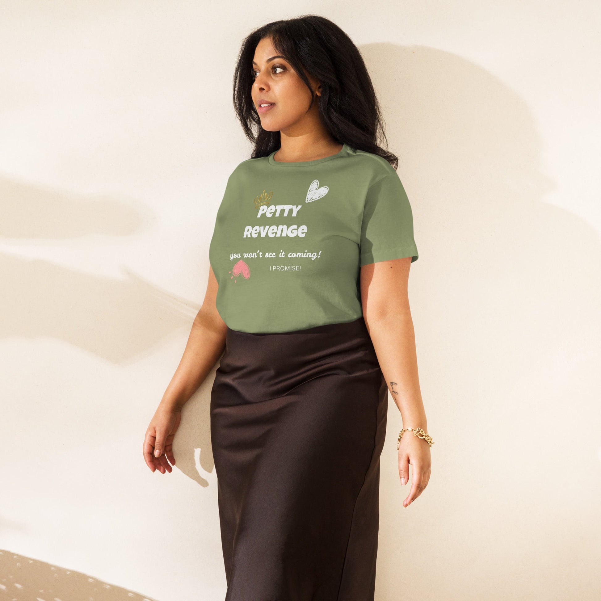 Women’s high - waisted t-shirt - Petty Revenge - Stylin Spirit