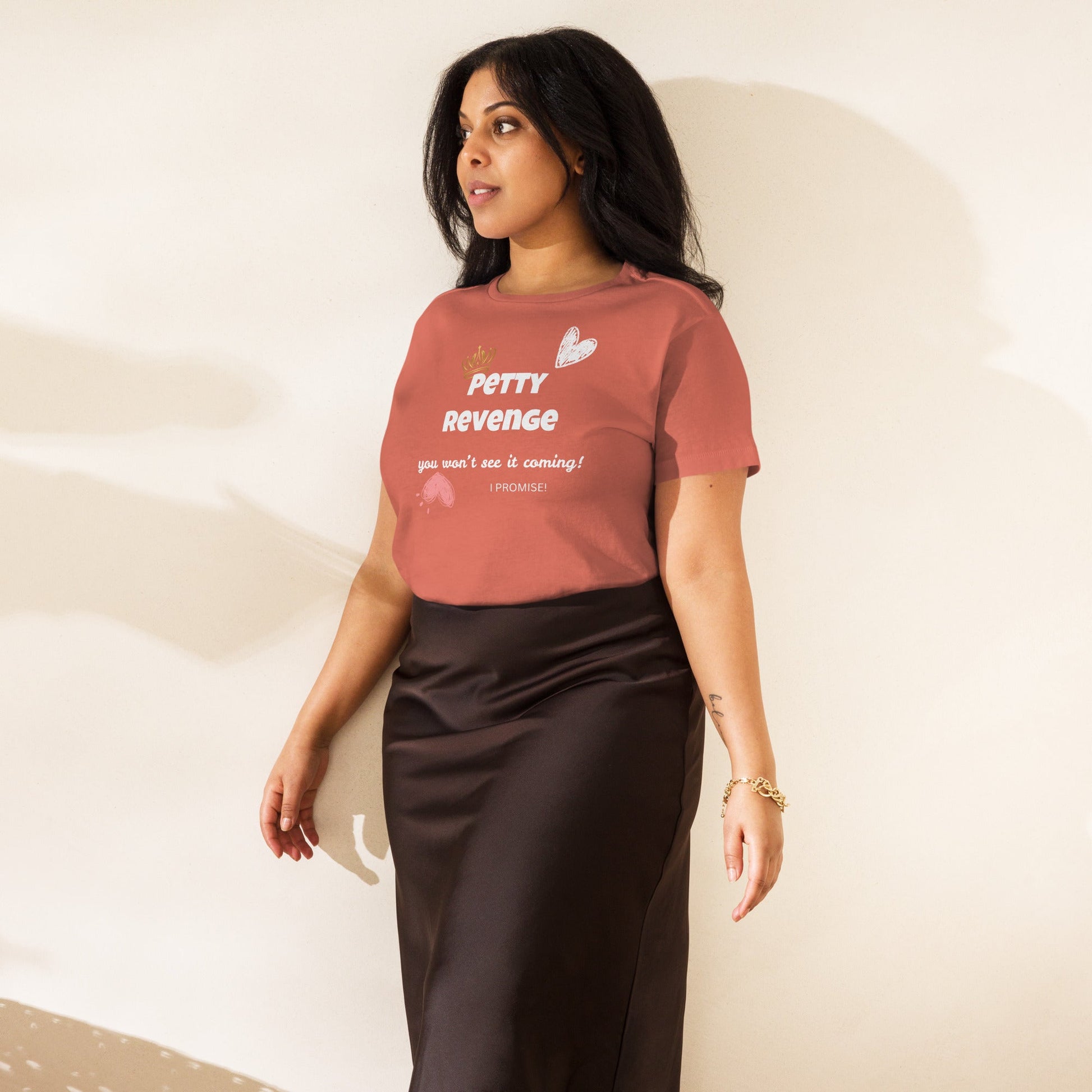 Women’s high - waisted t-shirt - Petty Revenge - Stylin Spirit