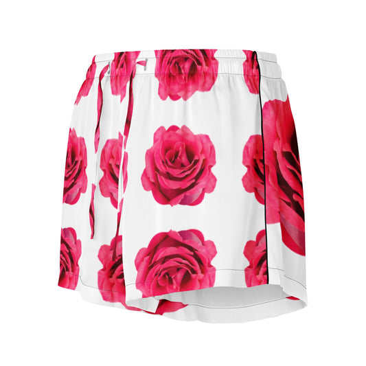 Women’s pajama shorts - Pink Rose - Stylin Spirit