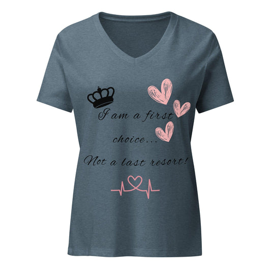 Women’s relaxed v-neck t-shirt - First Choice - Stylin Spirit