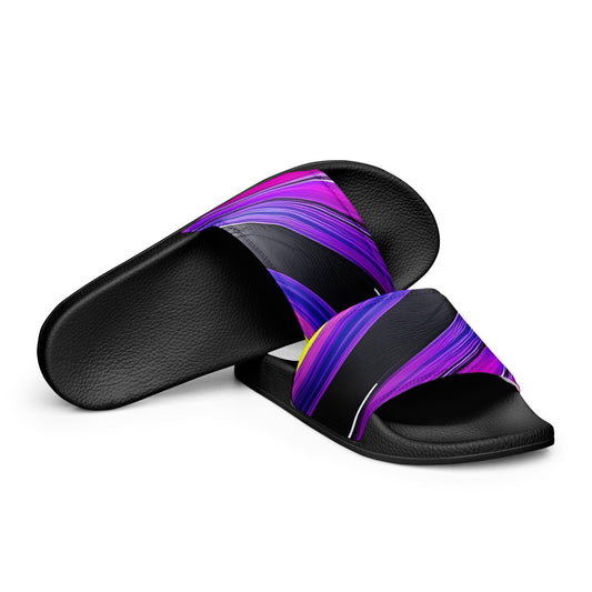 Women's slides - Purple Paint Pour - Stylin Spirit