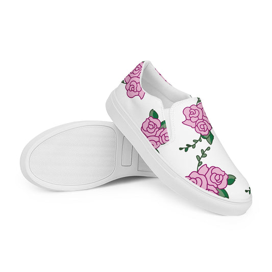 Women’s slip - on canvas shoes - Pink Rose - Stylin Spirit