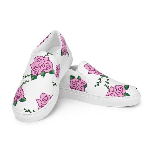 Women’s slip - on canvas shoes - Pink Rose - Stylin Spirit