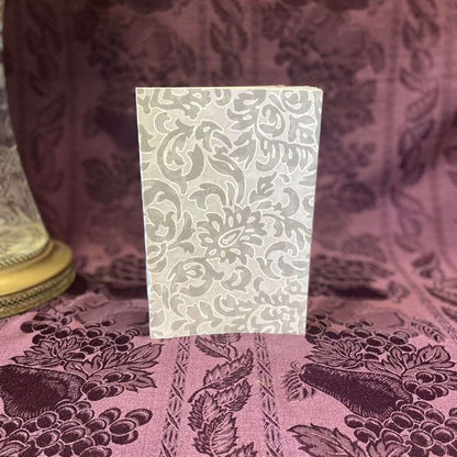 Handmade Naturally Dyed And Watercolor Pages Softcover Unlined Journal 6x8 Gray & White - Stylin Spirit