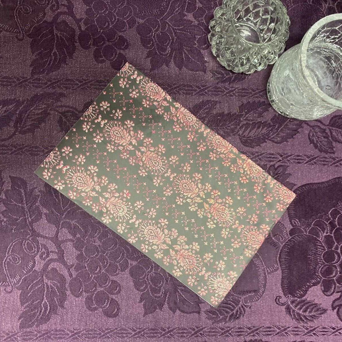 Handmade Naturally Dyed And Watercolor Pages Softcover Unlined Journal 6x8 Pink & Black - Stylin Spirit