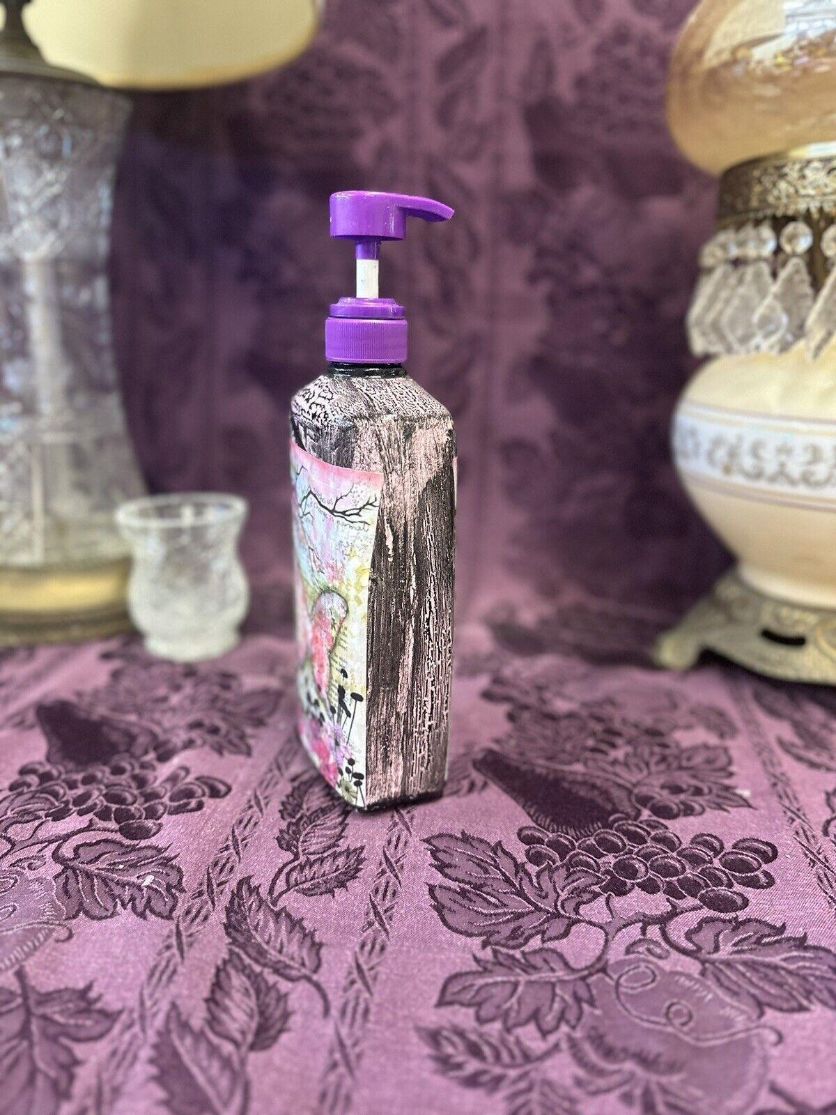 Upcycled shampoo bottle Great as a lotion bottle or soap dispenser butterfly - Stylin Spirit