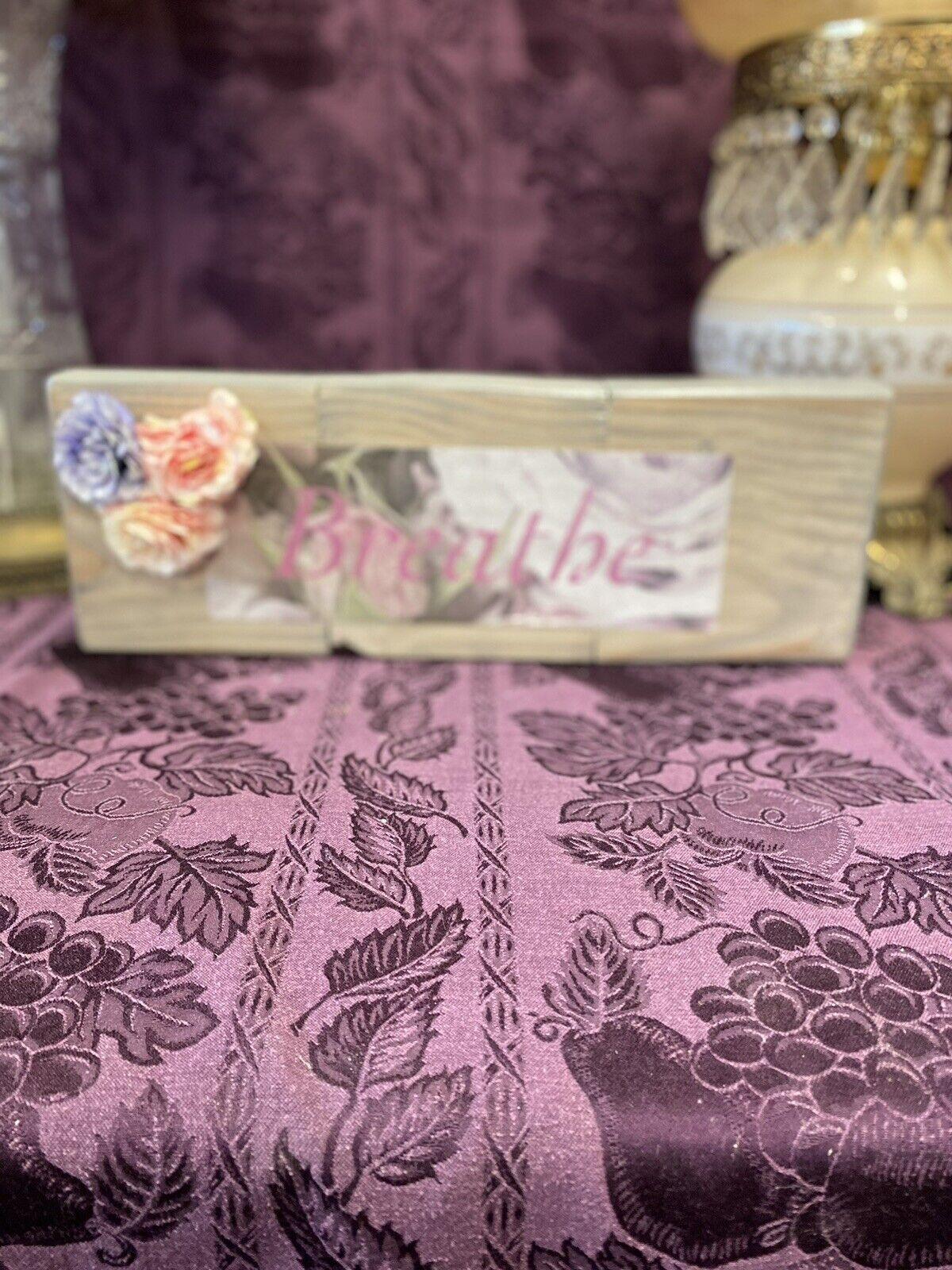 Wooden Free Standing Picture - Home Decor Decoupaged Breathe Shabby Chic flowers - Stylin Spirit