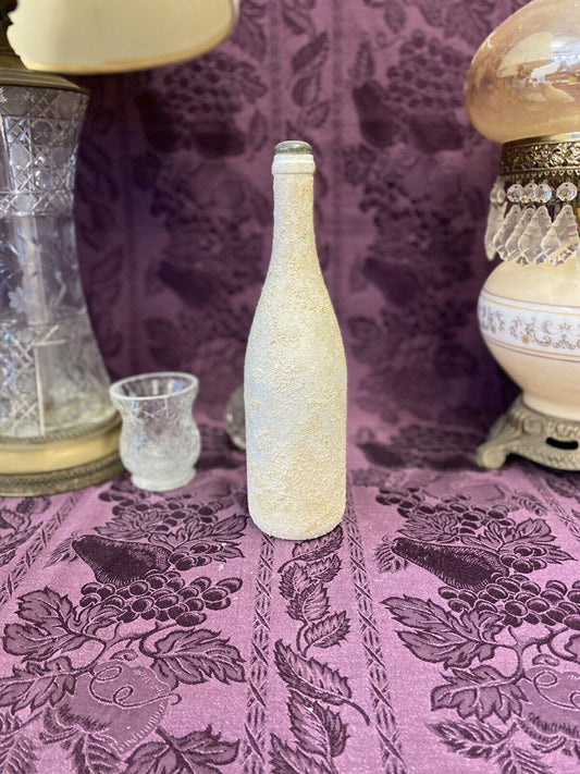 Decorative Wine Bottle Stained Glass Upcycled Hand Painted & Textured Ballerina - Stylin Spirit