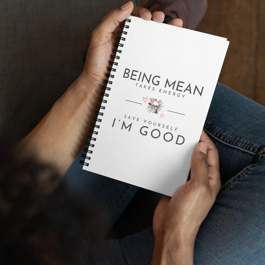 Spiral notebook - Being Mean Skull - Stylin Spirit