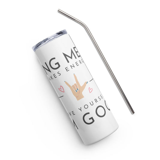 Stainless steel tumbler - Being Mean Hand - Stylin Spirit