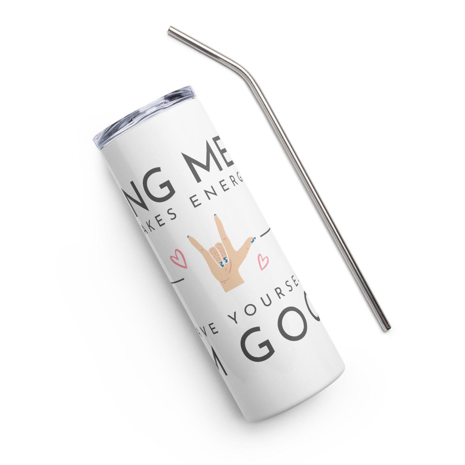 Stainless steel tumbler - Being Mean Hand - Stylin Spirit