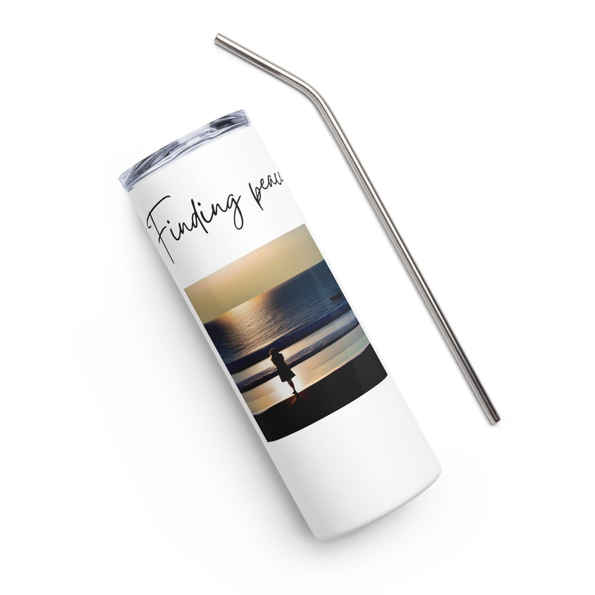 Stainless steel tumbler - Finding Peace - Stylin Spirit