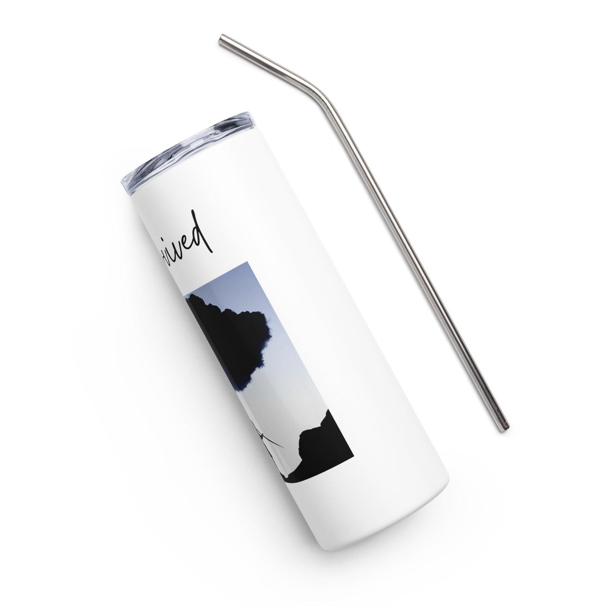 Stainless steel tumbler - I Survived - Stylin Spirit