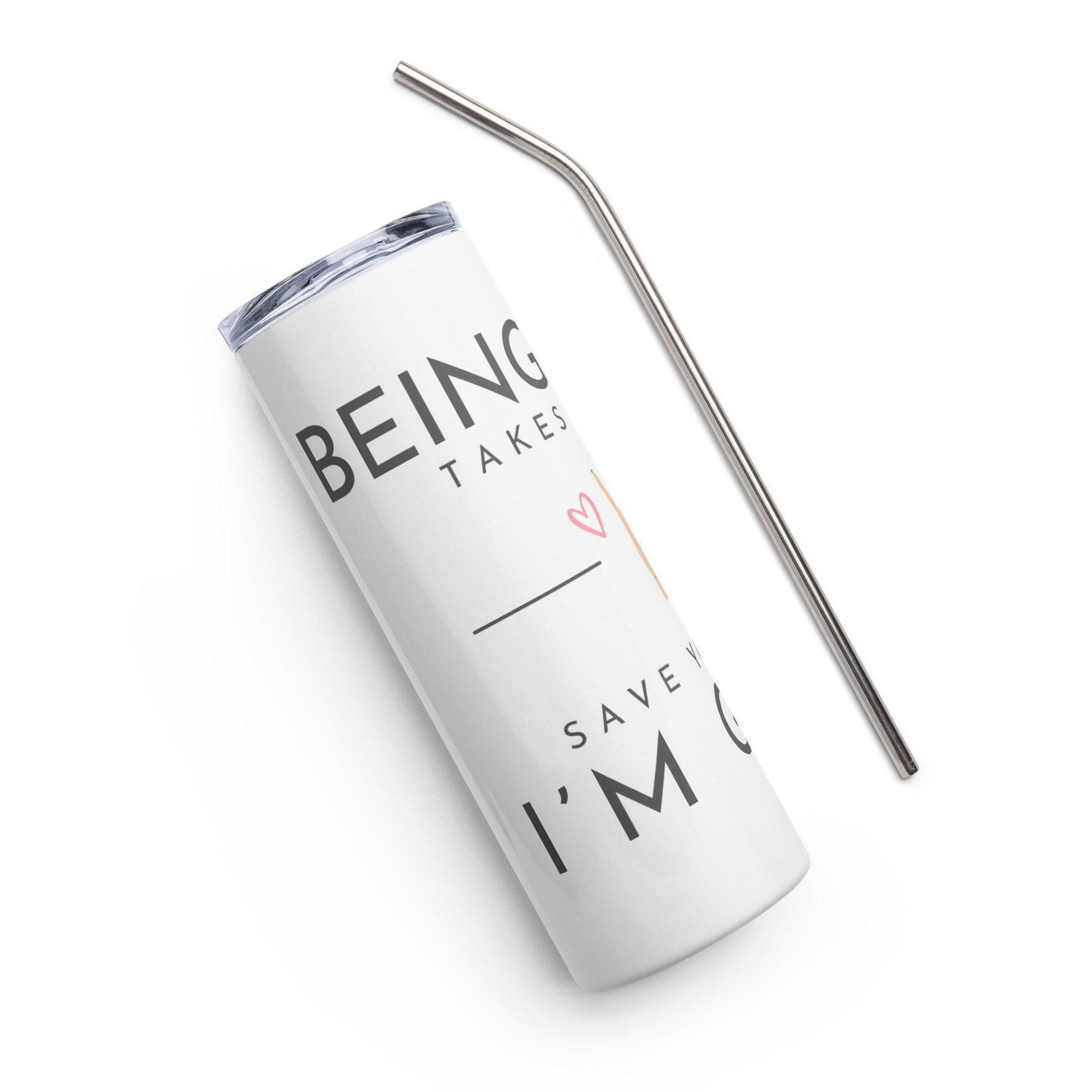 Stainless steel tumbler - Being Mean Hand - Stylin Spirit