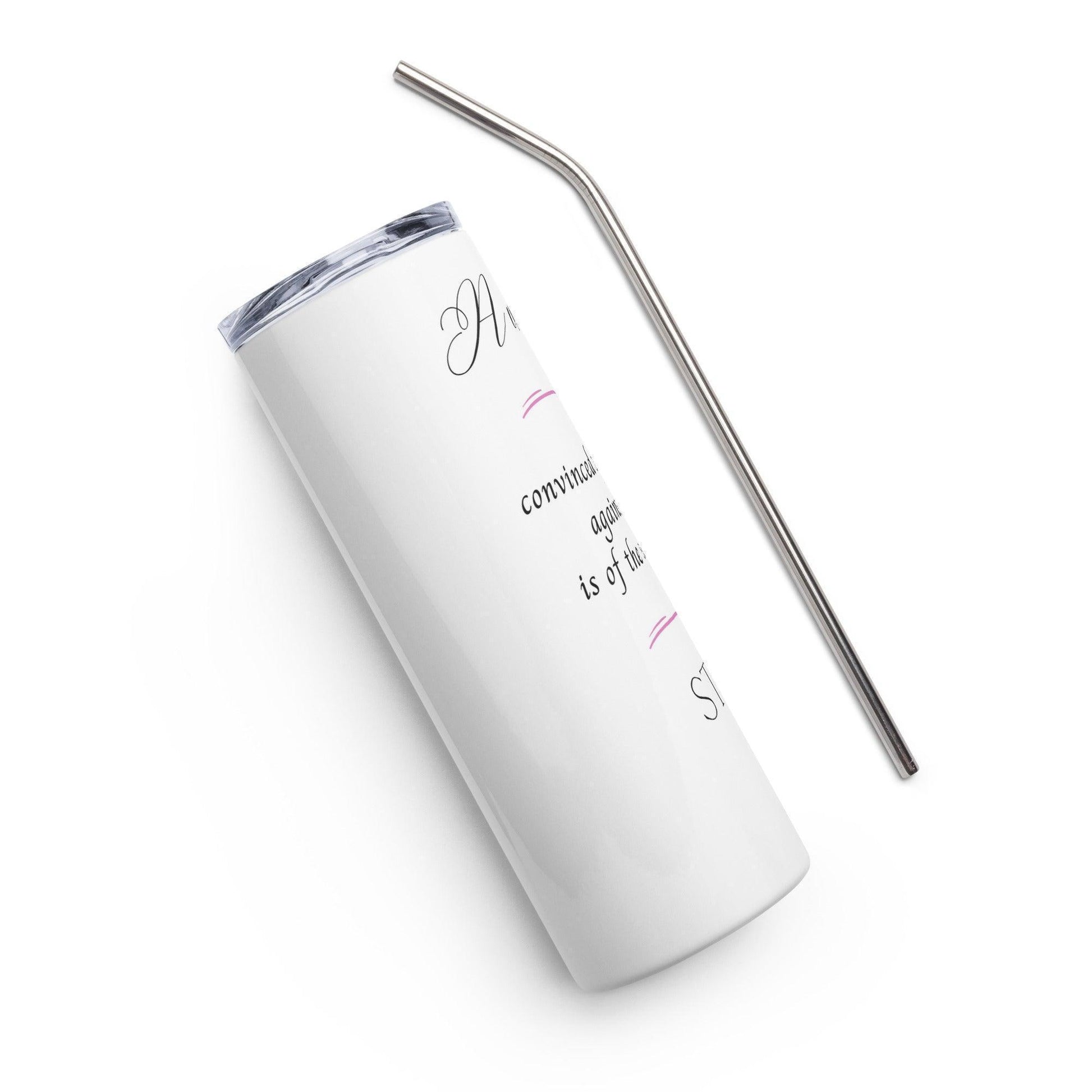 Stainless steel tumbler - Her Opinion - Stylin Spirit