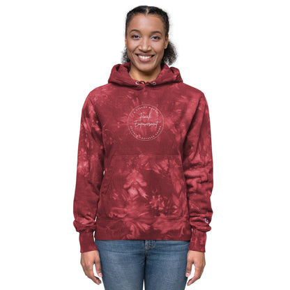 Unisex Champion tie-dye hoodie - Female Empowerment - Stylin Spirit