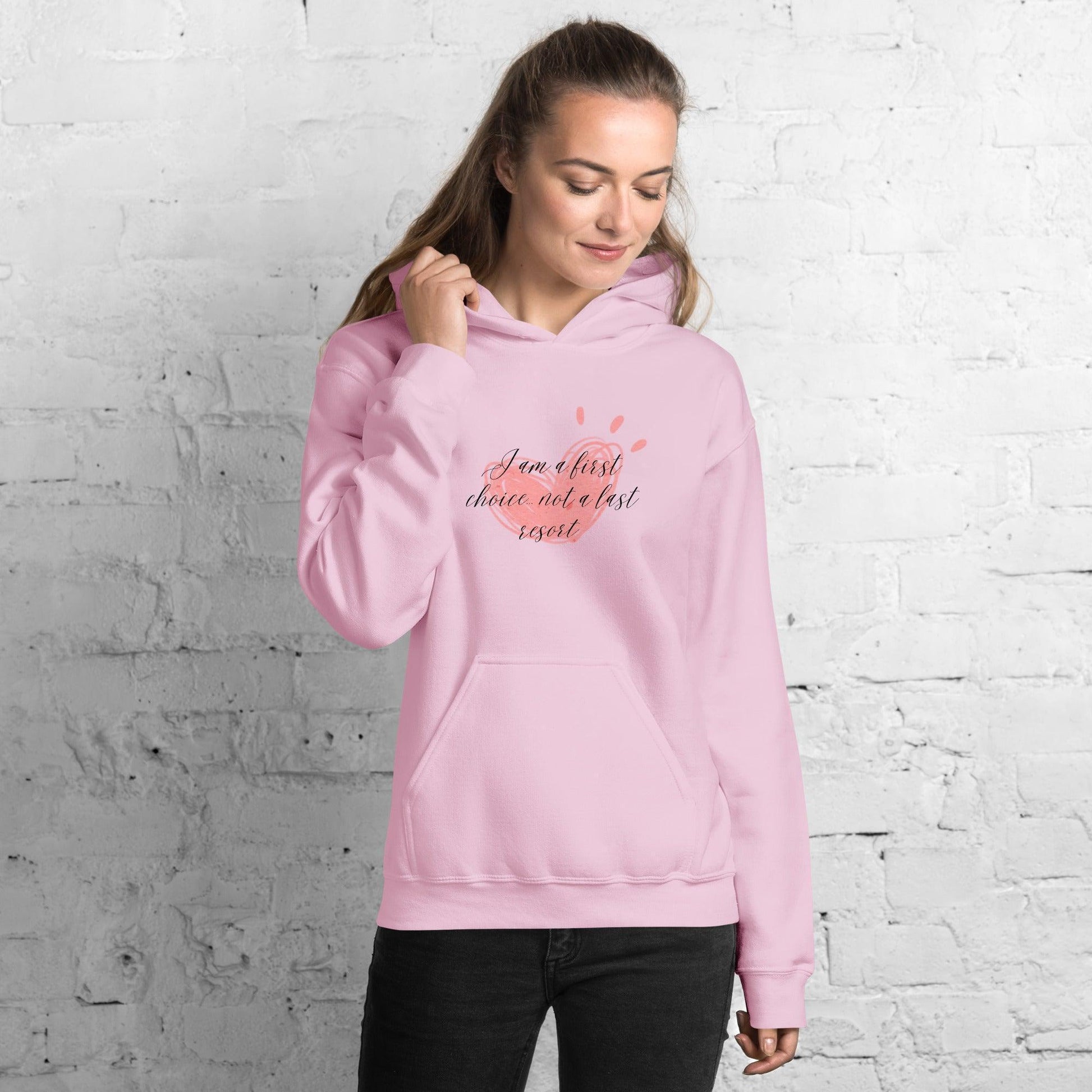 Unisex Hoodie - If Choice Pink Heart - Stylin Spirit