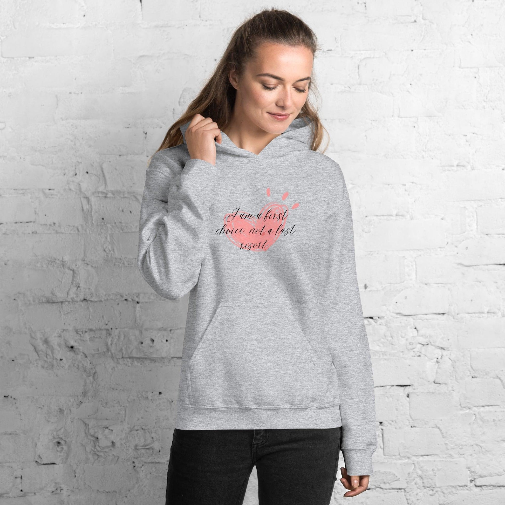 Unisex Hoodie - If Choice Pink Heart - Stylin Spirit