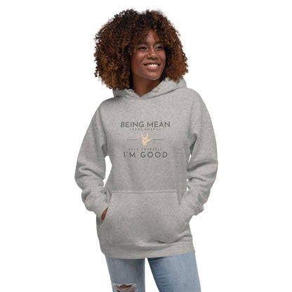 Unisex Hoodie - Being Mean Hand - Stylin Spirit