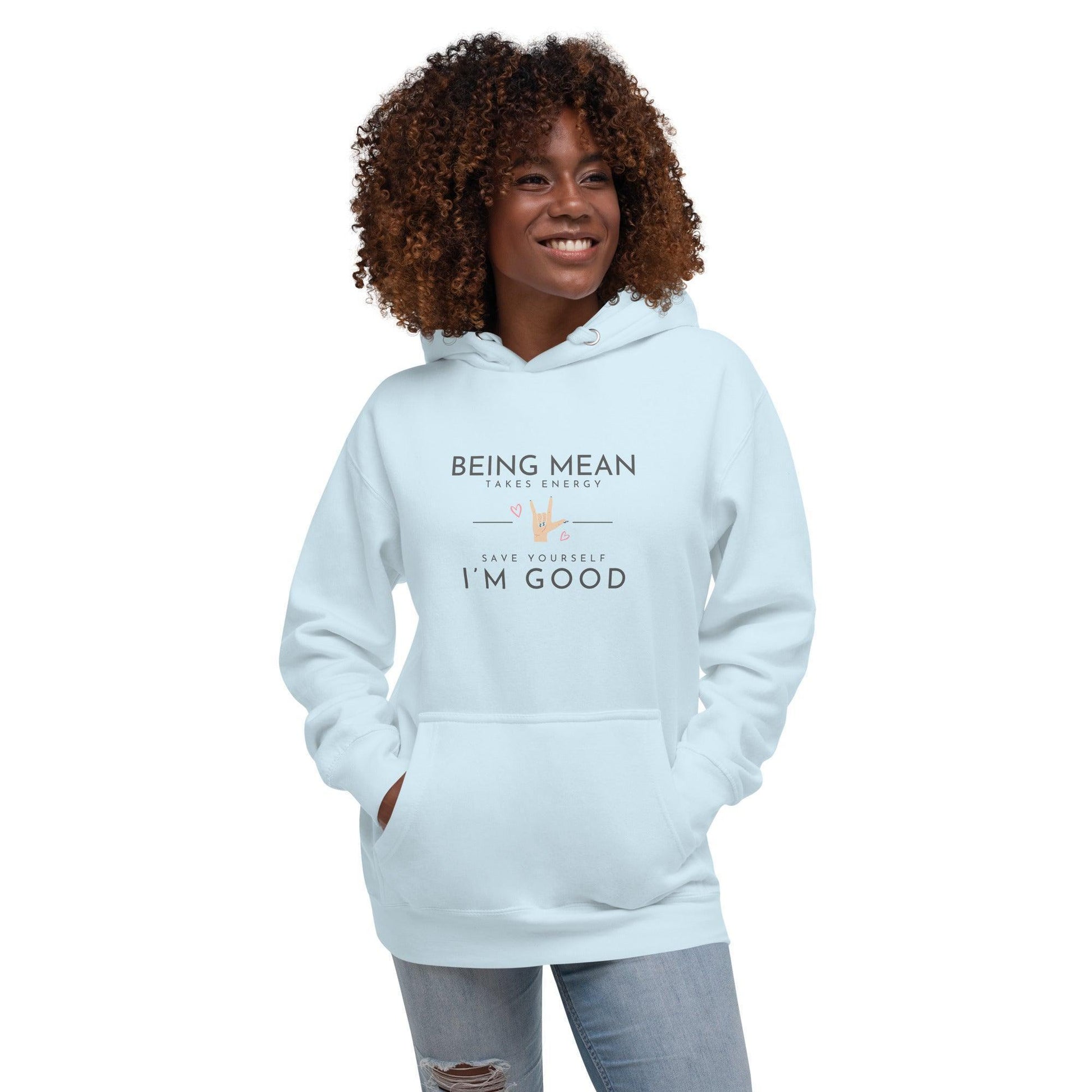 Unisex Hoodie - Being Mean Hand - Stylin Spirit