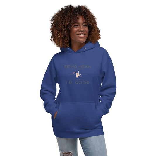 Unisex Hoodie - Being Mean Hand - Stylin Spirit