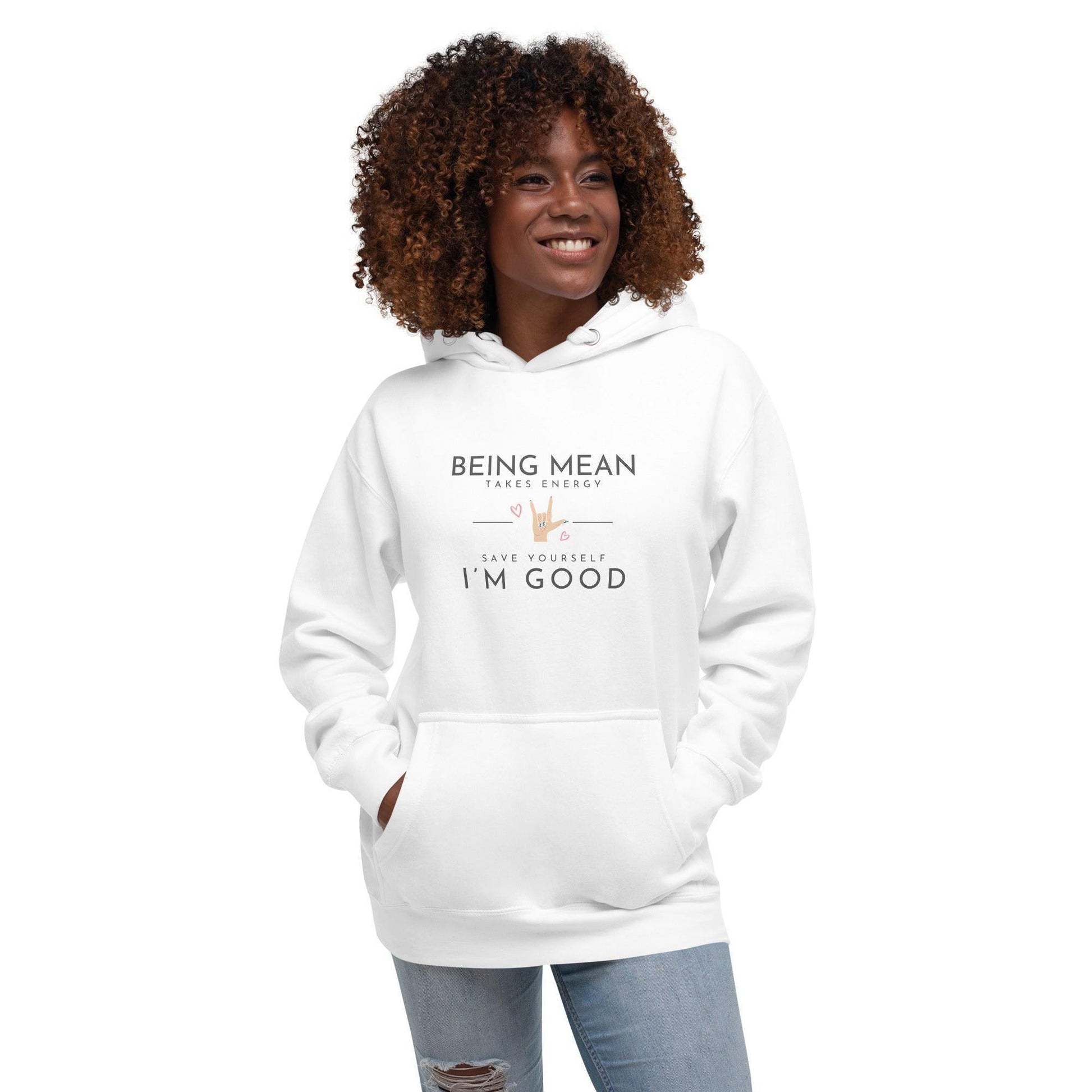 Unisex Hoodie - Being Mean Hand - Stylin Spirit
