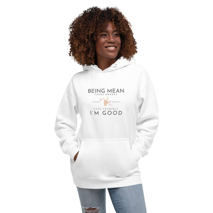 Unisex Hoodie - Being Mean Hand - Stylin Spirit