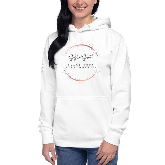 Unisex Hoodie - Stylin' Spirit Logo & Purple Roses - Stylin Spirit