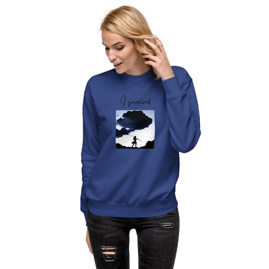 Unisex Premium Sweatshirt - I Survived - Female Empowerment - Stylin Spirit