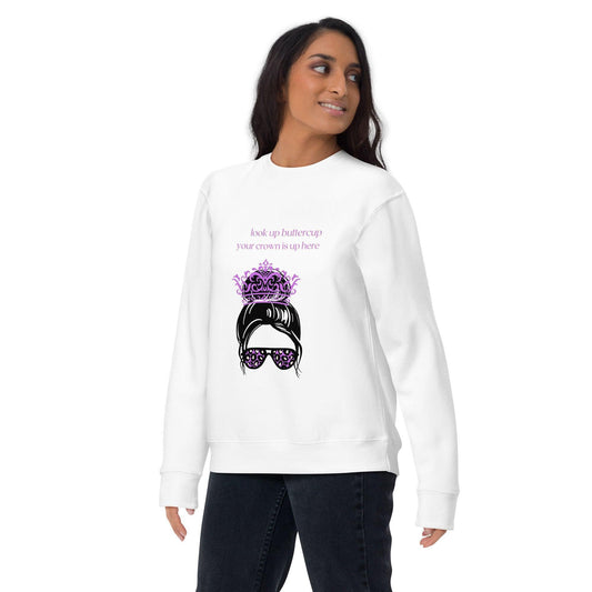 Unisex Premium Sweatshirt - Look up Buttercup - Stylin Spirit
