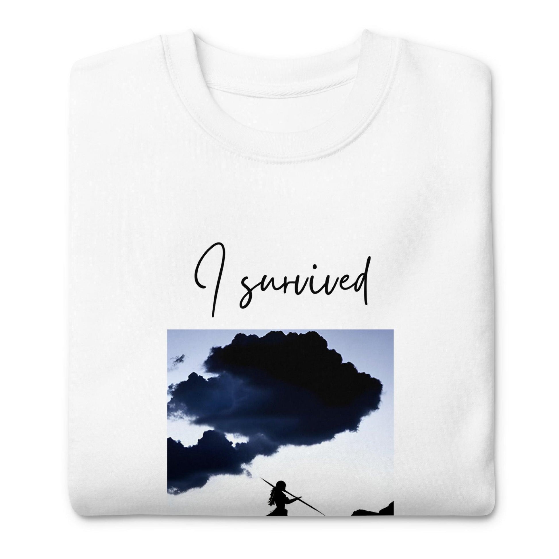 Unisex Premium Sweatshirt - I Survived - Female Empowerment - Stylin Spirit