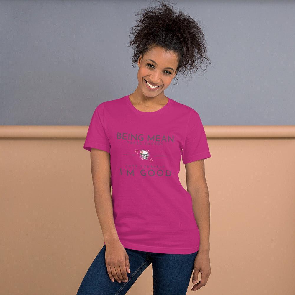 Unisex t-shirt - Being Mean Skull - Stylin Spirit