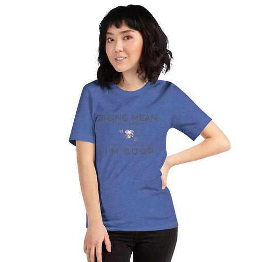 Unisex t-shirt - Being Mean Skull - Being Mean Takes Energy Save Yourself I'm Good - Stylin Spirit