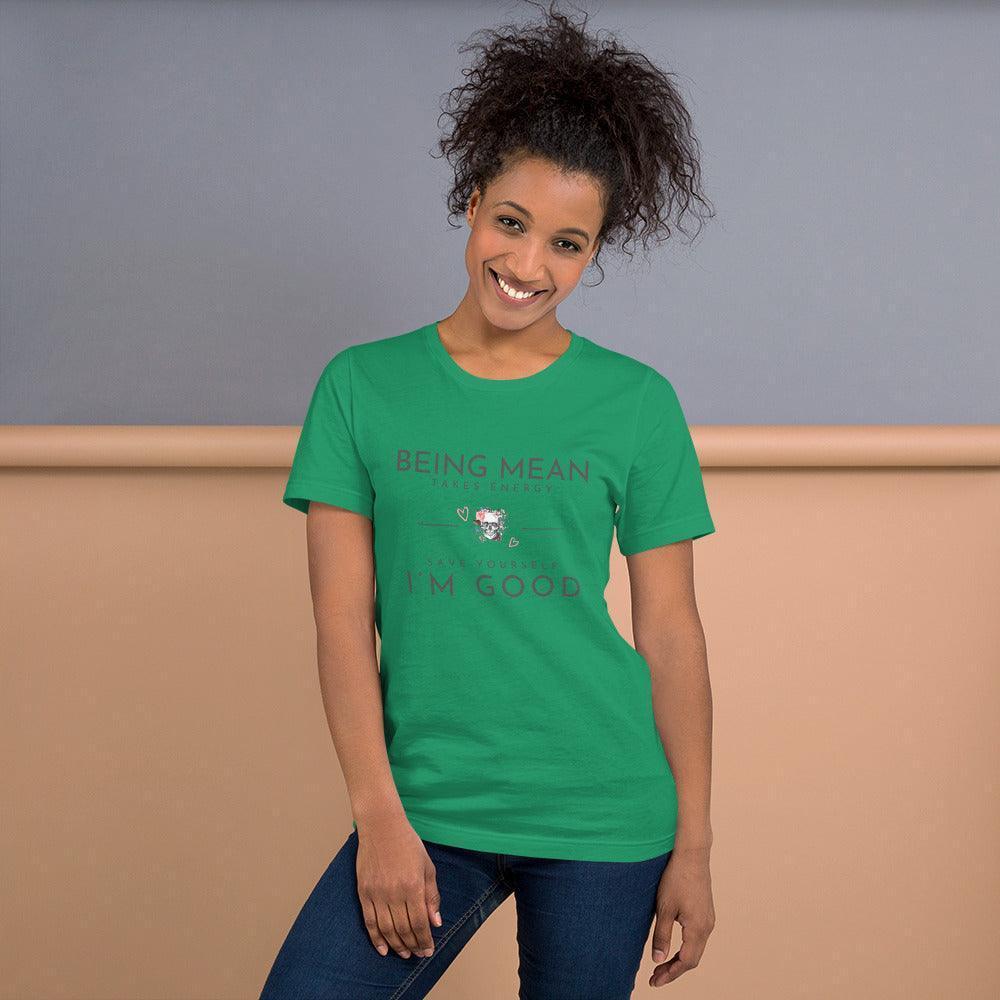 Unisex t-shirt - Being Mean Skull - Stylin Spirit