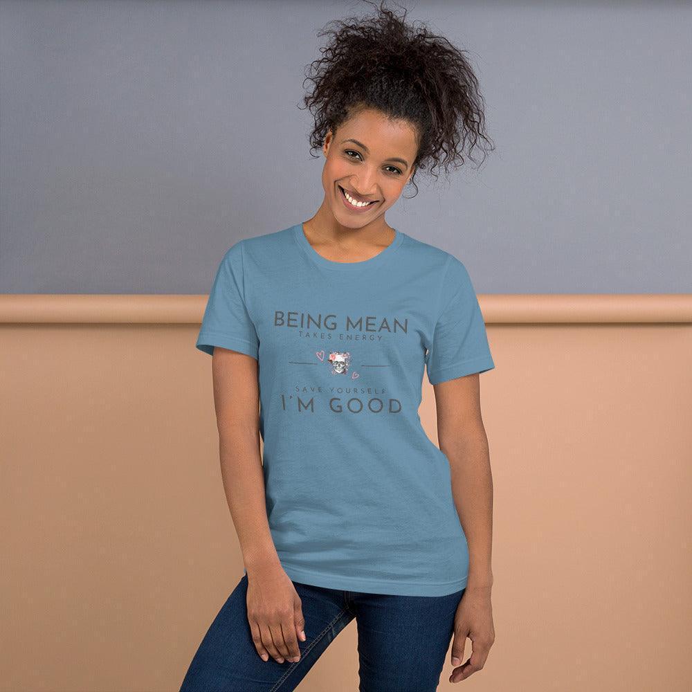 Unisex t-shirt - Being Mean Skull - Stylin Spirit