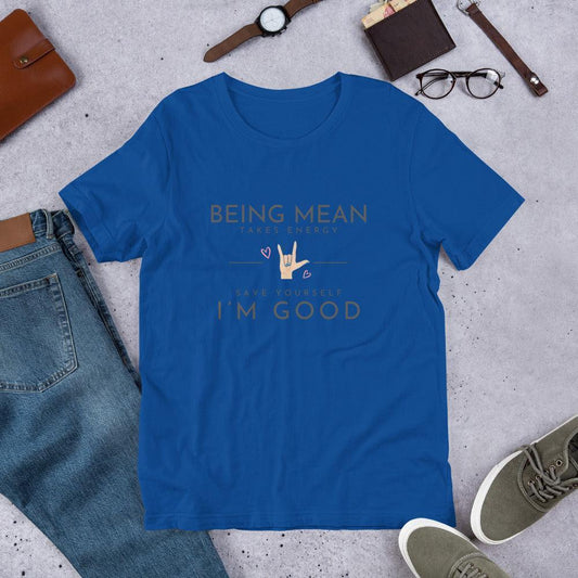 Unisex t-shirt - Being Mean Hand - Stylin Spirit