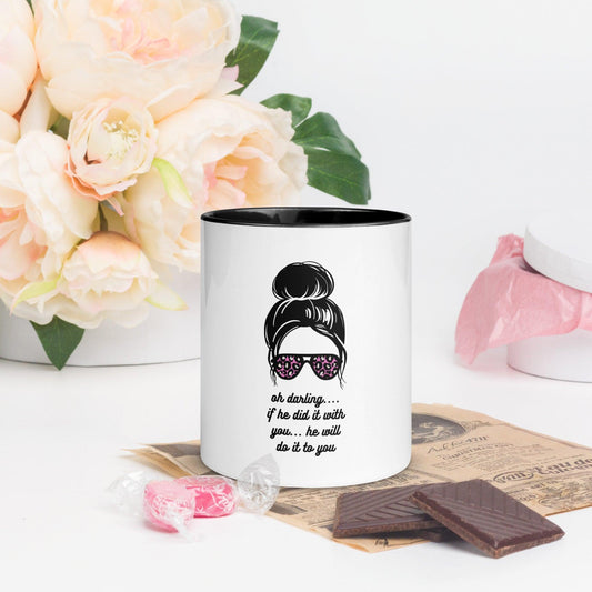 Coffee or Tea Mug with Color Inside - Oh Darling - Stylin Spirit