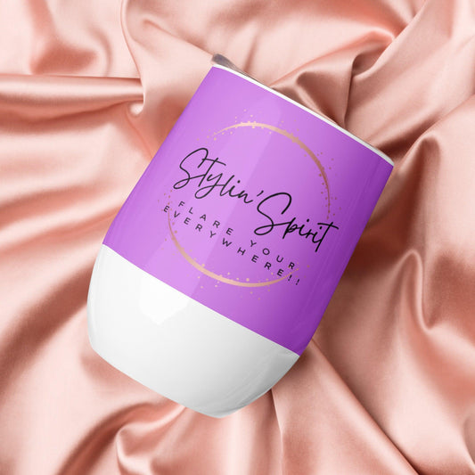 Wine tumbler - Stylin' Spirit Logo - Stylin Spirit