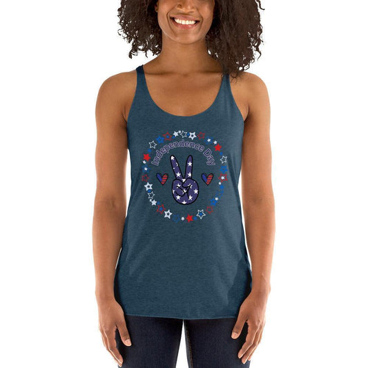 Women's Racerback Tank - Independence Day 4th of July - Stylin Spirit