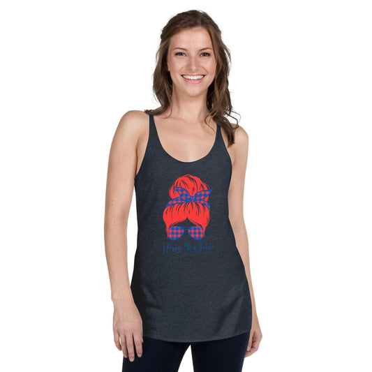 Women's Racerback Tank - Happy 4th of July - Stylin Spirit
