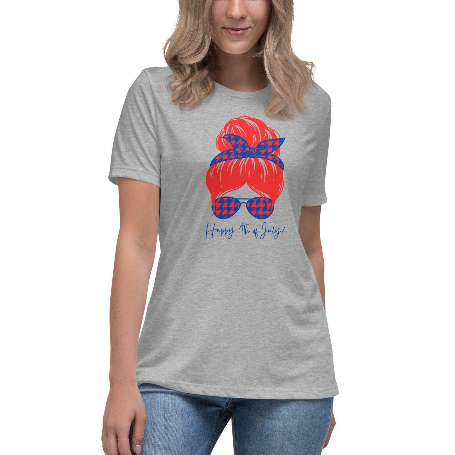 Women's Relaxed T-Shirt - Happy 4th of July - Stylin Spirit