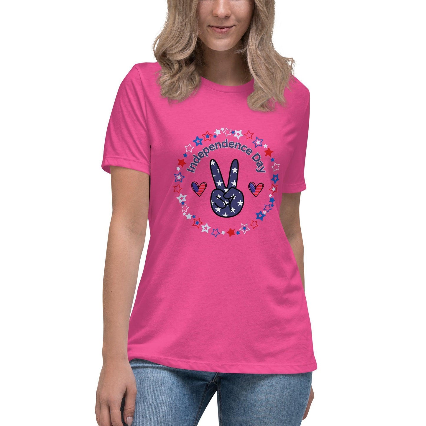 Women's Relaxed T-Shirt - Independence Day 4th of July - Stylin Spirit